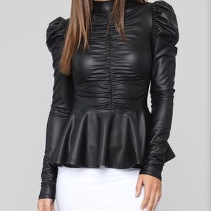 Fashion Nova black peplum top